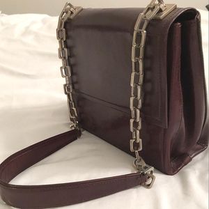BALLY handbag dark burgundy gently used